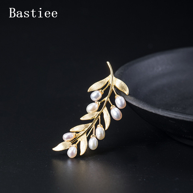 Bastee olive Pearl Brooch 925 Sterling Silver Brooches For Women Pin Luxury  Hmong Jewelry